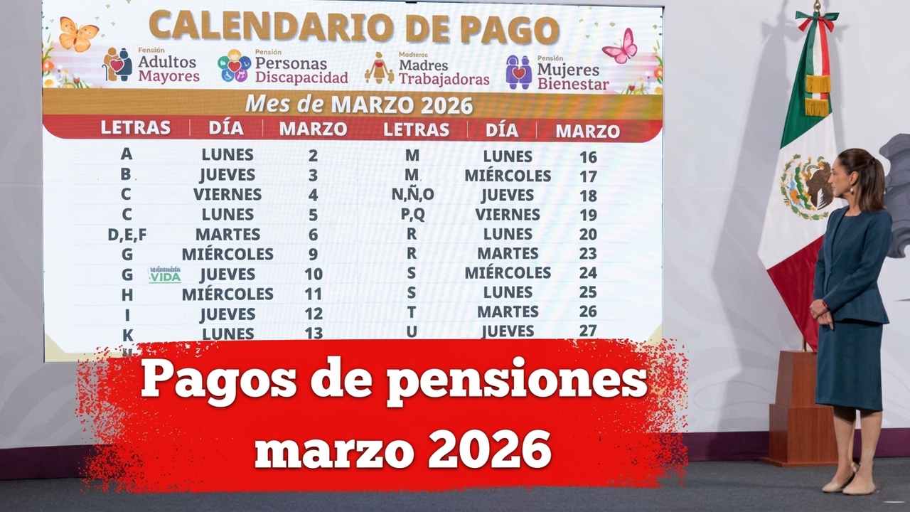 pagos pensiones marzo 2026